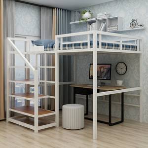 Khung Giường Gác Xép Bằng Kim Loại Thép Chất Lượng Cao Bán Buôn Công Nghiệp Với Giường Đơn Hoặc Bàn Làm Việc - Product Image 5