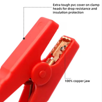 Câble de connexion de batterie de voiture avec pinces crocodiles et bornes annulaires pour véhicules 12V 24V
