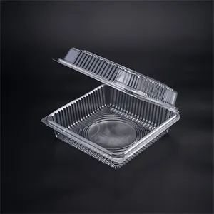 Wholesale Pet Pp Pvc Clamshell Blister Disposable Clear Plastic Customized 8x8x1 Food Packaging Boxes