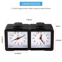Horloge d'échecs numérique à quartz avec compte à rebours, délai et bonus, fabriquée par l'OEM
