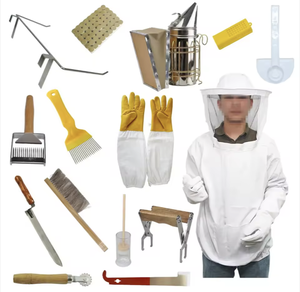 Kit de démarrage d'équipement d'apiculture automatique pour outils de jardinage, fournitures d'apiculteur en gros incluant fumoir à reine d'abeille et brosse Y - Product Image 3