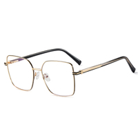 Lunettes de mode pour femmes anti-lumière bleue 93521 Lunettes à monture métallique populaires Style élégant Temple transparent Lunettes d'ordinateur Cadre
