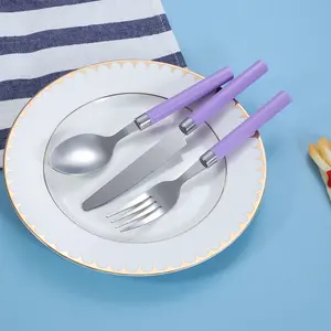 Preferred Promotional Gift Knife Fork And Spoon Food-grade Stainless Steel Grip Comfortable Wild Portable Cutlery Set