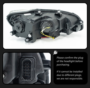 Faro per <span class=keywords><strong>Volkswagen</strong></span> <span class=keywords><strong>Passat</strong></span> <span class=keywords><strong>B7</strong></span> 2011-2016, Faro LED Europeo con DRL, Faro HID con Occhio d'Angelo, Doppio Fascio Xenon, Accessori - Product Image 6