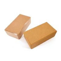 Brique de yoga en liège naturel recyclé écologique à faible MOQ, bloc de yoga en bois durable antidérapant haute densité, accessoire