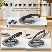 Support magnétique en alliage d'aluminium Q5-A pour anneau de maintien et support de téléphone pour bureau, lit et usage au bureau