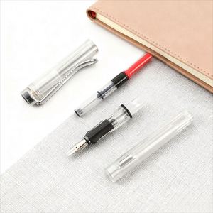 Simple Popular Transparent Plastic Fountain <b>Pen</b> Multiple Writing Diameters Available Promotional Advertising <b>Pen</b> Customizable - Product Image 4
