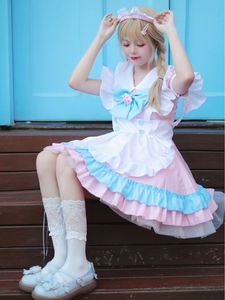 <span class=keywords><strong>Femme</strong></span> <span class=keywords><strong>de</strong></span> <span class=keywords><strong>chambre</strong></span> avec nœud fille douce Cosplay Costume Lolita Dress Alice - Product Image 4