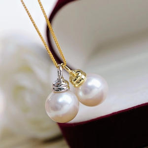 Colgante de Plata S925 con Cuentas Redondas de 9-13 mm, Collar Simple DIY y Accesorios 31082, Soporte para Accesorios Incluido - Product Image 3