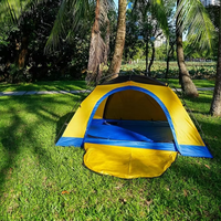 Tente OEM avec poteaux en alliage d'aluminium 7001 et fermetures éclair YKK, tente dôme double couche imperméable avec bâche de protection pour la randonnée en extérieur