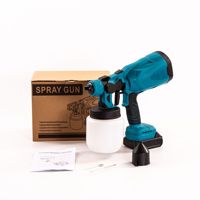 Pistolet pulvérisateur sans fil HVLP à batterie lithium 3000 PSI 800 ml, pulvérisateur de peinture sans fil avec buse de 2,0 mm pour le travail du bois, revêtement OEM
