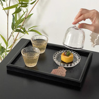 Délicat après-midi thé perle bord Dessert présentoir plaque verre cloche dôme ensemble petit chandelier gâteau bol plateau
