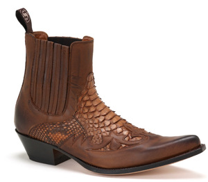 Men's Genuine Leather Ankle <b>Boots</b> Pointed Toe Slip-On Animal Print <b>Boots</b> Anti-Slippery Rubber Outsole All Seasons Wholesale - Product Image 1