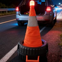 Kit d'outils de réparation automobile 14 pièces, cônes de signalisation pliables, marqueurs de signalisation réfléchissants, seau, outil manuel OEM pour les urgences routières