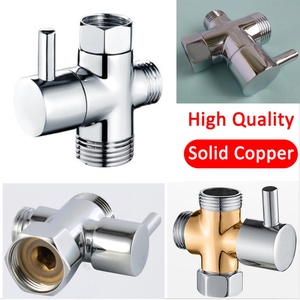 Válvula de Distribución de Agua de Latón Cromado Plateado de 3 Vías, Adaptador en T G1/2", Válvula Desviadora para Cabezal de Ducha de Baño - Product Image 5