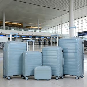 Set di Valigie <span class=keywords><strong>da</strong></span> <span class=keywords><strong>Viaggio</strong></span> COLORFUL 5 Pezzi - Trolley Premium in PP e Borsa <span class=keywords><strong>da</strong></span> Cabina - Finitura Perlata - Product Image 1