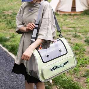 YBtoppet <b>Pet</b> <b>Carrier</b> Transparent Handle Large Capacity Foldable Breathable Soft-Sided <b>Carrier</b> for <b>Pets</b> - Product Image 4