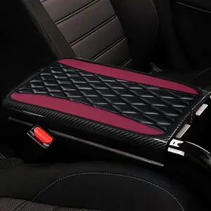 Universal Car Center Console Cushion Pad Center Console Leather Cover Waterproof Car Armrest Cover