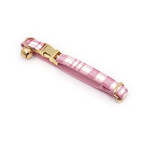 La mayoría de los productos de venta en 2025, collares de gato personalizados, estampado de patrón, abalorio de Mascota para collares, hebilla de Metal, <span class=keywords><strong>Collar</strong></span> de cuello de gato de poliéster a cuadros - Product Image 2