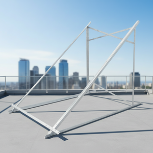 Supports solaires thermiques à circuit forcé pour toits plats et inclinés, installation de panneaux solaires à 2 collecteurs - Product Image 2