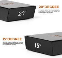 15 °   Aiguiseur de couteaux magnétique noir à roulement, diamant et céramique, outil d'affûtage rapide pour kit de cuisine professionnel