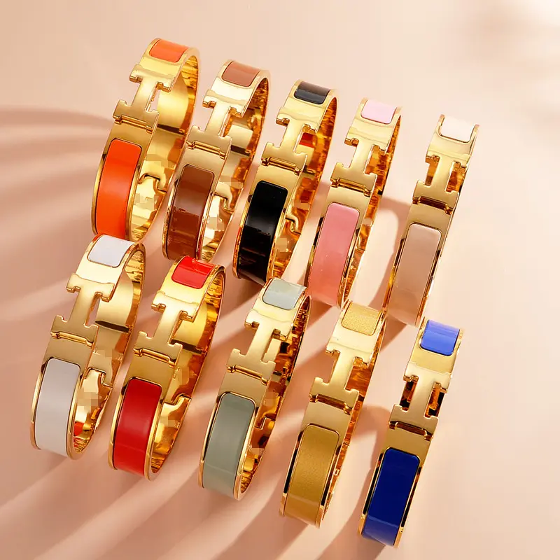 Popular Jewelry Lovers Bangle Bracelets Letter H Charm Bangle Bracelets For Women