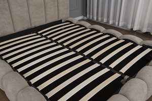 Letto Moderno Willsoon con Contenitore in Velluto Trapuntato - Struttura in Legno Imbottita con Cassetti per Camera da Letto - Product Image 5