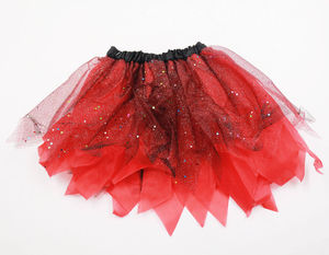 Ensemble jupe tutu rouge à paillettes et serre-tête à cornes pour enfants MS Kids, déguisement d'Halloween pour filles - Product Image 3