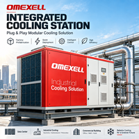 Installation rapide, installation de refroidisseur modulaire préfabriqué avec écran tactile HMI, équipement de refroidissement HVAC