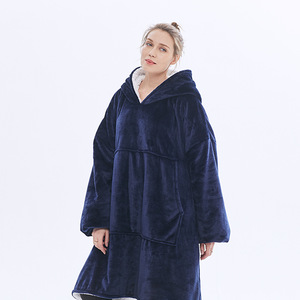 Super morbida e calda e confortevole Sherpa <span class=keywords><strong>felpa</strong></span> oversize <span class=keywords><strong>felpa</strong></span> in <span class=keywords><strong>pile</strong></span> <span class=keywords><strong>coperta</strong></span> con cappuccio all'ingrosso - Product Image 3