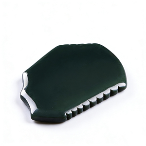 Planche <span class=keywords><strong>Gua</strong></span> <span class=keywords><strong>Sha</strong></span> en <span class=keywords><strong>jade</strong></span> Hetian chinois, outil de grattage en pierre de <span class=keywords><strong>jade</strong></span> <span class=keywords><strong>véritable</strong></span> pour le remodelage du visage - Product Image 2