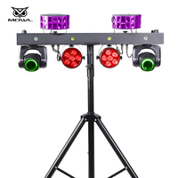 Éclairage de scène DJ Party Disco Bar 5-en-1 DMX512 LED Moving Head Strobe Par Beam Butterfly Laser Effect Light avec trépied