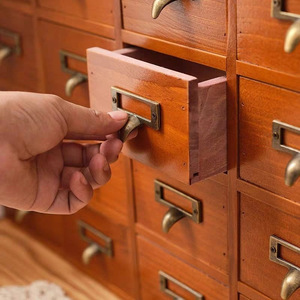 Wooden <b>storage</b> cabinet for Chinese medicine, retro style, <b>drawers</b>, tea <b>storage</b> cabinet, office desk <b>storage</b> cabinet, 16 - Product Image 2