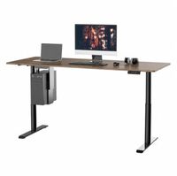 Cadre de bureau électrique assis-debout réglable en hauteur avec colonne tubulaire ronde, bureau motorisé pour télétravail