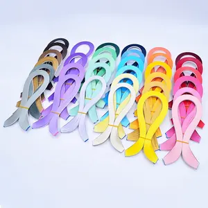 50 Farben Solides Farben-Stern-Origami-Papier DIY Handwerk einzelfarbig Quilling-Papier Filigee-Streifen für Handwerkskartenherstellung