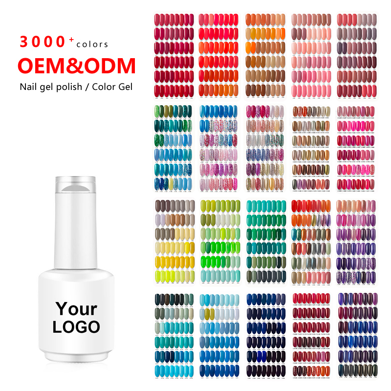 2025 New Private Label Soak Off 3000 Colors Gel Nails Bulk Uv Gel Polish Nails For Salon