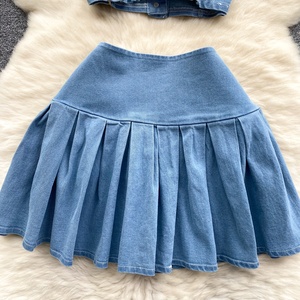 Completi Estivi da <span class=keywords><strong>Donna</strong></span>, Top Color Block e Jeans, Set <span class=keywords><strong>Casual</strong></span> 2 Pezzi, <span class=keywords><strong>Abbigliamento</strong></span> Femminile all'Ingrosso - Product Image 4