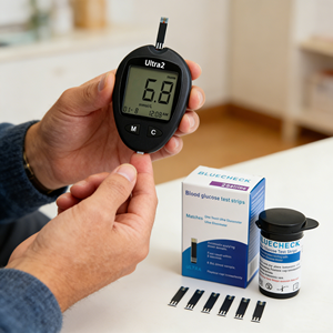 Glucomètre numérique pour diabétiques, <span class=keywords><strong>capteur</strong></span> <span class=keywords><strong>de</strong></span> <span class=keywords><strong>glycémie</strong></span>, appareil <span class=keywords><strong>de</strong></span> test <span class=keywords><strong>de</strong></span> <span class=keywords><strong>glycémie</strong></span> ultra-précis - Product Image 1