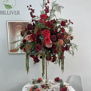 Fleurs de soie les plus vendues pour la décoration de mariage, signe de <span class=keywords><strong>chemin</strong></span> européen, boule de fleurs, fleurs de mariage pour la salle de réception de mariage, fleurs pour les tables d'événements - Product Image 1