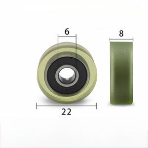22 мм полиуретановый роликовый шкив, хромированная сталь, длительный срок службы 5x22x5 5x22x7 5x22x9 6x22x5 6x22x6 6x22x7 - Product Image 3