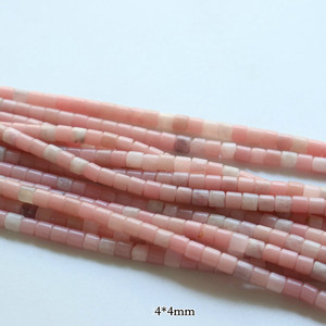 ลูกปัดบีสโตนธรรมชาติสำหรับทำเครื่องประดับงานฝีมือทำมือ DIY สีชมพูอ่อนโอปอลรักษาลูกปัดหลวม - Product Image 5