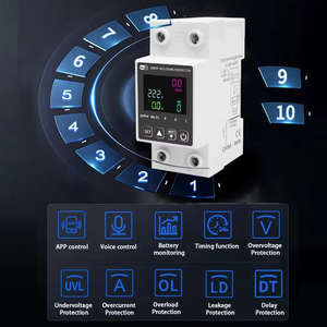 Disjoncteur intelligent WiFi TUYA pas cher AC63A avec relais de réenclenchement automatique, interrupteur sur rail DIN, compteur de consommation électrique et protection contre les surtensions - Product Image 5