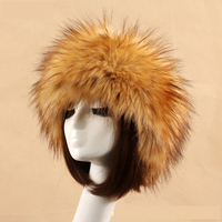 Bandeau en fausse fourrure de renard pour femmes, chapeau de Ski, couvre-oreilles tendance, nouvelle collection hiver