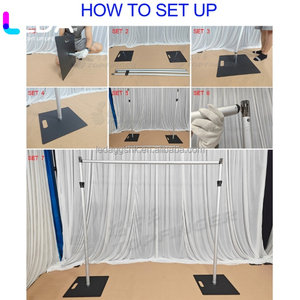 Aluminum Alloy 3x3M Double Crossbar Display <b>Stand</b> Detachable Modern Decoration Rack - Product Image 3