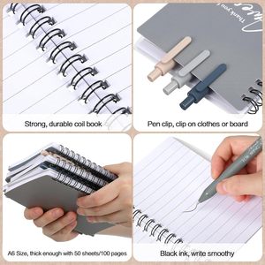 Venta al por mayor A5 objetivos inspiradores diario cuaderno logotipo personalizado cuaderno espiral de tapa dura con tapa de la pluma - Product Image 5