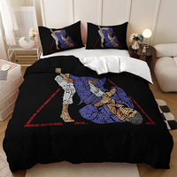 Ensemble de literie personnalisé avec impression numérique 3D sur le thème de la lutte sportive, ensemble de housse de couette WWE, microfibre 500TC