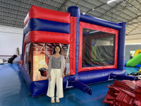 Toboggan gonflable en PVC conception personnalisée château gonflable Spiderman maison de rebond commerciale château rebondissant pour enfants