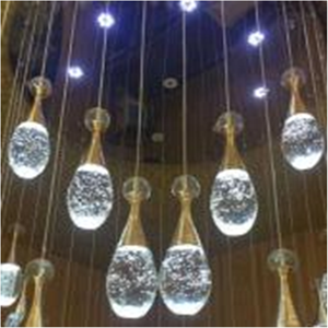 Factory Supply Blue Nordic Pendant Lighting Wedding Modern Luxury Crystal Glass Led Gold <b>Light</b> <b>Chandelier</b> - Product Image 2