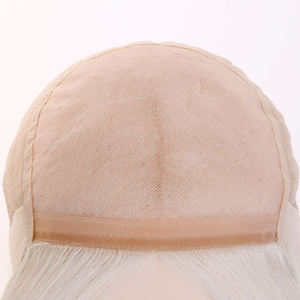 Perruques courtes bob pour femmes, <span class=keywords><strong>cheveux</strong></span> européens Remy couleur blonde blanche personnalisée, 5*5 Mono Top avec dentelle HD, double trame - Product Image 2