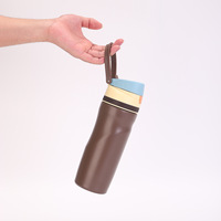 Thermos isotherme à double paroi en acier inoxydable 304, tasse de voyage anti-fuite avec couvercle rabattable, vente en gros, OEM, logo personnalisé, usine